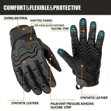 Men'S Full-Finger Gloves Tactical Gloves Touchscreen Gloves MTB Gloves Hiking - Brown - Size M V1106-140-066012-BRN-M