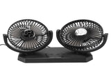 12V Double Head Electric Fan Double Control 3 Gears Strong Wind USB Charging Car Cooling Fan for V1294-YM0717-3113220171211