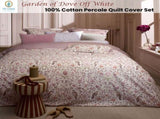 PIP Studio Garden of Dove Off White Cotton Quilt Cover Set King V442-HIN-QUILTCS-GARDENOFDOVE-OFFWHITE-KI