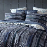 Logan and Mason 250TC Homme Blue Cotton Sateen Quilt Cover Set Double V442-LED-QUILTCS-HOMME-BLUE-DS