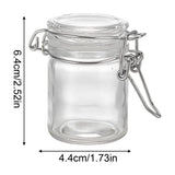 5 Pack Mini Glass Clamp Jars with Airtight Swing Top Lids, Small Clear Spice Storage Containers, V1369-AZ3-W-15339