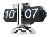 Flip Clock Large Number Battery Powered 304 Stainless Steel Tabletop Retro Flip Clock for Home V1294-YM0710-3115230112012