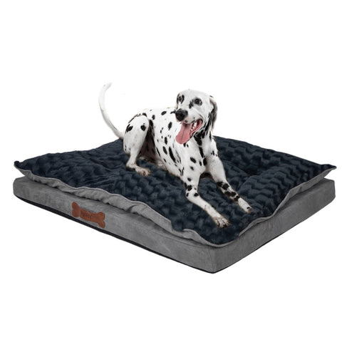 Dog Calming Bed Warm Soft Plush Comfy L Grey Large PT1058-L-GY