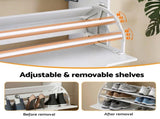 Artiss Shoe Rack Cabinet 24 Pairs Adjustable Shelf White FUR-S-SHOE-3D3-WH-AB