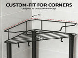 Artiss 2x Floor Standing Shower Caddy 4 Tier Rustproof Bathroom Storage BSR-B-4T-110H-BKX2