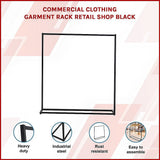 Commercial Clothing Garment Rack Retail Shop Black V63-835721