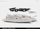 Casual Sneakers Embroidered Sneakers Four-Leaf Clover Shoes Comfortable - White - Size 6 V1102-M-SHOE-88429-WHIT-6AU6EU39