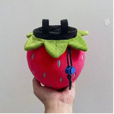 Strawberry Chalk Bag Rock Climbing Chalk Bag Suitable Bouldering Gym Indoor & Outdoor Climbing with V1261-STRAWBERRY001