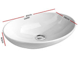 Cefito Bathroom Basin Ceramic Vanity Sink Hand Wash Bowl 41x34cm CB-005-WH