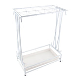 Umbrella Storage Rack Iron with Drip Tray 10 Holes 8 Hooks Umbrella Rack Stand for Home Hotel Lobby V1294-YM0716-3117220148212
