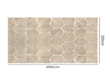 Marlow Floor Rug Soft Embossed Carpet Non Slip Plush Shaggy Rugs Leaf Pattern FR2041-200X290_NZ