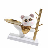 Entryway Key Storage Ornament Cartoon Cute Entryway Key Holder Ornament with Tray for Home Bedroom V1294-YM0710-3115230116011