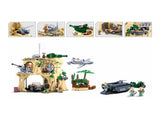 Sluban B1111 Model Kit WWII Battle of Iwo Jima Island Bunker Landing Craft Army Military Base D SLB1111
