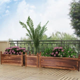 Large Raised Garden Bed Wooden Planter 90x30x33cm V178-66982