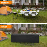 1 Piece 420D Waterproof Patio Furniture Cover, Tear-Resistant UV Protective Cover for Rectangular V1189-LC-HW-00234