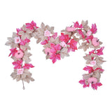 66-Inch Fall Garland with White Pumpkins and Maple Leaves for Thanksgiving Halloween Decor, Blush V1370-AZ4-10633