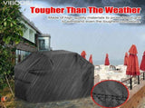 Grill Cover, 72 inch BBQ Gas Grill Cover for Outdoor Grill, Waterproof, Anti-UV, Rip-Proof, Fade V1107-114-85305-BLK-72IN