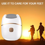 Rechargeable electric foot exfoliator with 6 replaceable heads for removing dead skin and polishing. V1105-YAZB-001
