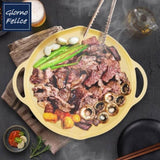 Giorno Felice IH Griddle Pan 34cm Round Ceramic Non-Stick Camping Korean Stew V274-HA-TS-GRID34-YE