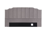 Artiss Bed Head Headboard King Velvet 183CM - Grey BED-HEAD-WING-K-GY