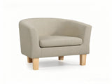 Artiss Armchair Tub Chair Beige Abby UPHO-B-TUB02-BG