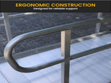 Kartrite Aluminium Safety Handrails for 6ft Wheelchair Ramp - Rust Free Outdoor Support Side Ra WCR-6FT-HND
