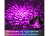 12Pack Outdoor Hanging Solar - Cracked Glass Solar Waterproof LED Decorative Ball V1263-JX-1617