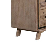 Tallboy with 5 Storage Drawers Solid Acacia Wooden Frame in Silver Brush Colour V43-TBY-SSH