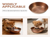 Large Capacity Stainless Steel Dog Water Bowl Heavy Duty Anti-Spill Hammered Design Pet Drinking V1369-AZ3-W-22844