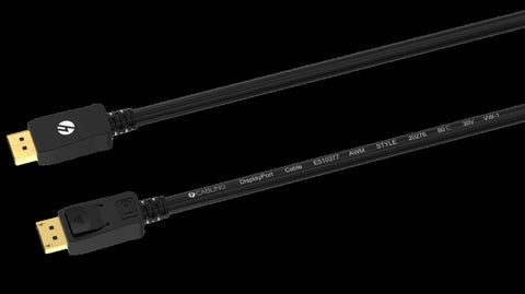 10m DisplayPort Copper 1.4v Cable M-M. 4K60Hz, 26AWG Black 022.002.0246