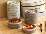 Stainless Steel Bento Lunch Box 3 Stackable Layers, Leakproof Vacuum Insulated Food Container V1237-ZY-807-156