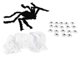 Decorative Spider Spook House Artificial Spider with Fake Cobweb for Party Halloween Festival V1294-YM0523-3115210210811