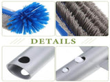 Heavy Duty Pool Brush for Cleaning Inground and Above Ground Swimming Pool Walls with Reinforced V1369-AZ3-W-12765