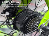 VALK Shuttle 5 Electric Folding Bike, Gen II, 20" Tyres, Shimano 7-Speed, Lime Green V219-BIKEFBVABMTA