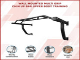 Wall Mounted Multi Grip Chin Up Bar Heavy Duty Pull Up Station for Upper Body Training V63-822411