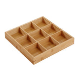 Drawer Organizer - Sorting Box with 9 Compartments - Bamboo Tea Box - Small Storage Trays - Desk V1189-WXF-260203-00465