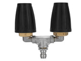 Double Heads Rotating Nozzle 4000psi High Pressure Washer Turbine Nozzle with 1/4 Inch Quick Connect V1294-YM0901-3111250011212