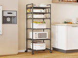 Rolling Storage Cart with Multi-Tier Shelving Unit, Portable Waterproof Plastic Organizer for V1370-AZ4-13688