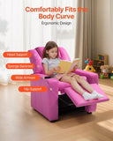 VEVOR Kids Reclining Chair PU Leather Toddler Recliner with Cup Holder V952-ETTYPGKFHS21PI6YW001V0