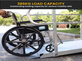 Kartrite 6ft Portable Aluminium Mobility Threshold Access Wheelchair Ramp w/ Handrails WCR-01H-6FT-HND