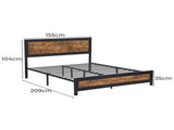 Levede Metal Bed Frame Mattress Base Queen BF1047-Q