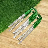 Artificial Grass Roll Pegs / Fake Grass Galvanized Metal Pegs with Green Top 100 Pieces V637-DP1220543-100