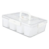 Divided Serving with Lid and Handle Plastic Sealed 8 Compartment Clear Snack Fruit Container V1294-YM0901-3118240020911