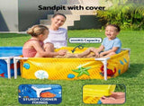 Bestway 2-in-1 Kids Pool and Sandpit Set 122cm/90cm Metal Frame Yellow Blue BW-POOL-KID-SQ-561CF