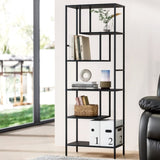 Artiss Bookshelf 5 Tiers RHYS Black FUR-S-DSHELF-01-BK