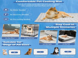 2 Pack Large Dog Cooling Mat 122x71cm - Reversible Self Cooling & Warm Pet Bed Pad - Granny Grey & V888-ELOSUNG41348