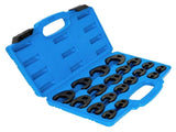 19pcs 3/8'' 1/2'' Flare Nut Crowfoot Crows foot Spanner Wrench Set Cr-Mo 8-32mm V1097-BS-0010