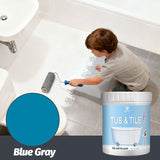 Tub & Tile Paint Waterproof, Non-Slip, Eco-Friendly for Ceramic Surfaces Ideal for Bathrooms, V1107-116-13557-BLU-500G