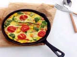 Three-piece set Heavy Duty Cast Iron Skillet & Grill Pan Thickened Vintage Style Cookware for Steak V888-ELOSUNG40410