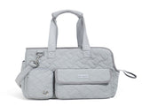 Gray White cat carrier bag, cat transportation, quilted cat carrier, cat travel, pet care, cat V1106-135-BLA-22777